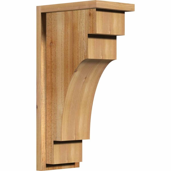 Ekena Millwork Mediterranean Rough Sawn Corbel w/Backplate, Western Red Cedar, 8"W x 12"D x 24"H COR08X12X24MED01RWR - main